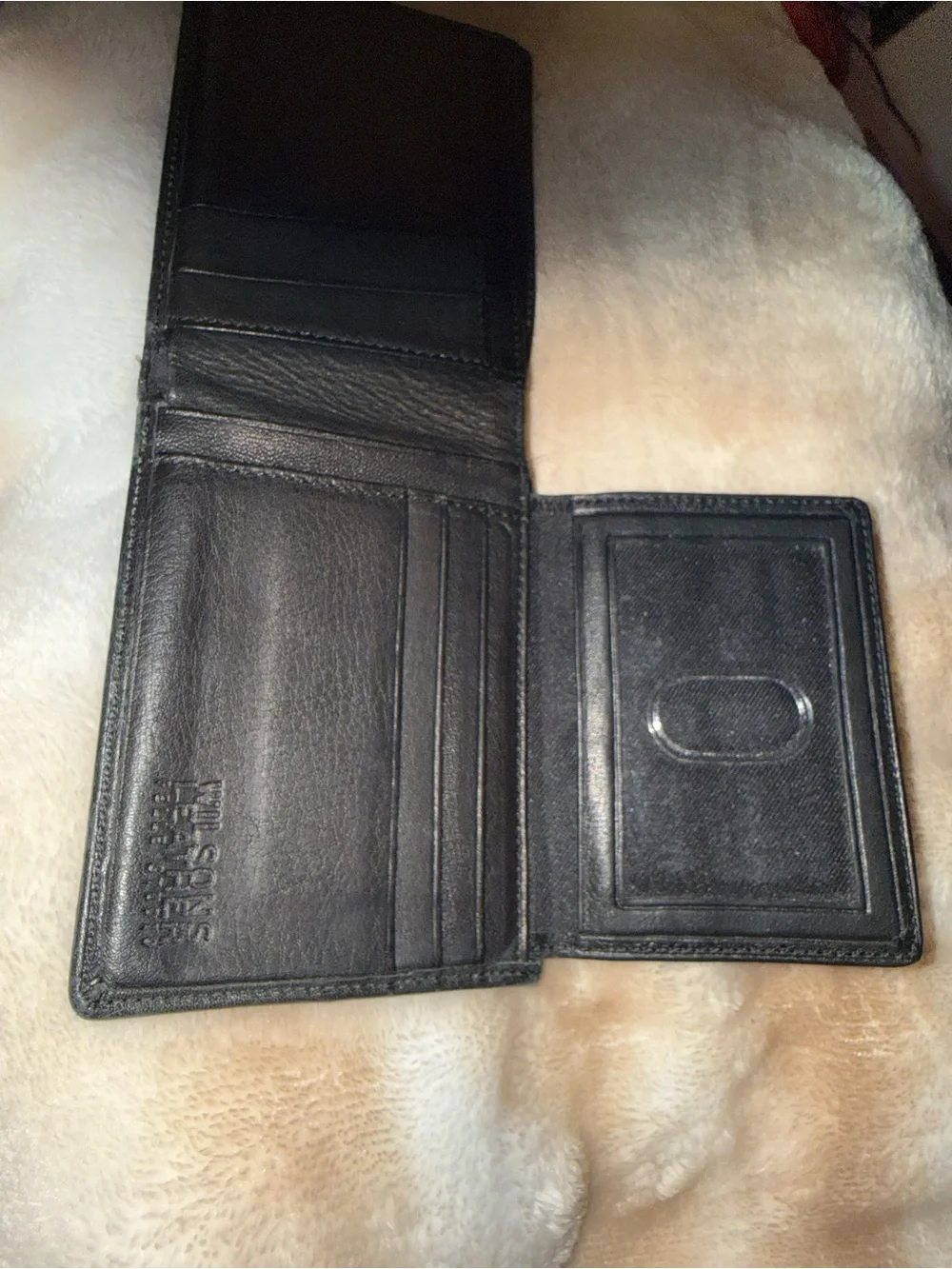 Wilsons Leather Black Leather Bi-Fold Card Holder